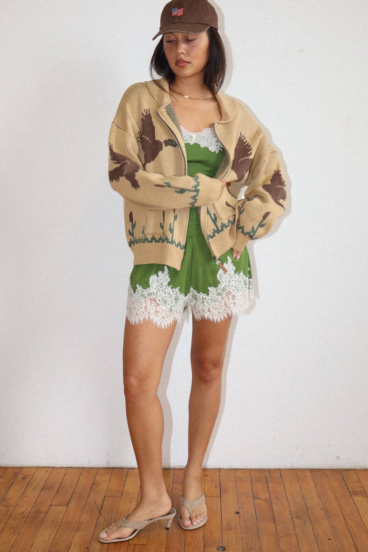 Desert Bird Knit Zip Cardigan-Bailey Rose-Shop with Bloom West Boutique, Women&