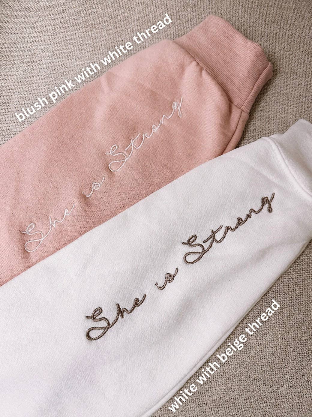 She Is Strong Sweatshirt-Graphic Sweaters-Honey Soul LLC-Shop with Bloom West Boutique, Women's Fashion Boutique, Located in Houma, Louisiana