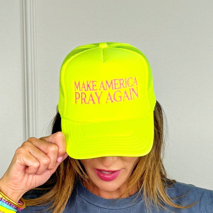 Make America Pray Again Trucker Hat-Accessories-Poppy & Pine-Shop with Bloom West Boutique, Women's Fashion Boutique, Located in Houma, Louisiana
