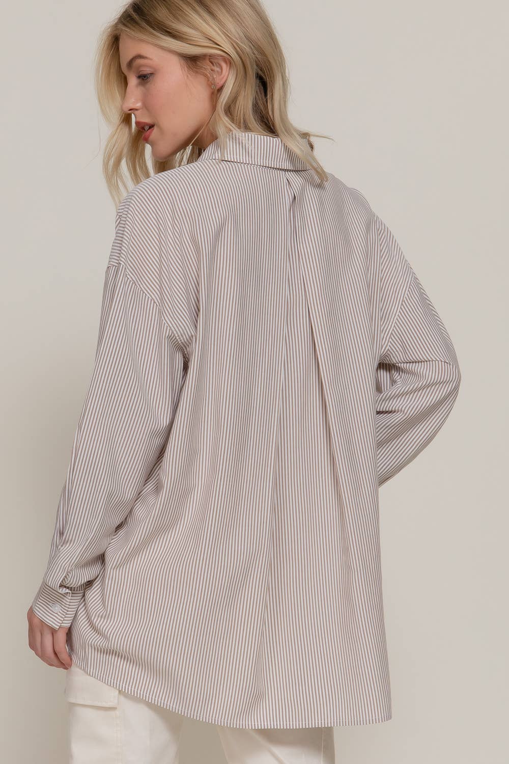 Dolman Striped Button Down-Tops-Active Basic | Active USA-Shop with Bloom West Boutique, Women's Fashion Boutique, Located in Houma, Louisiana