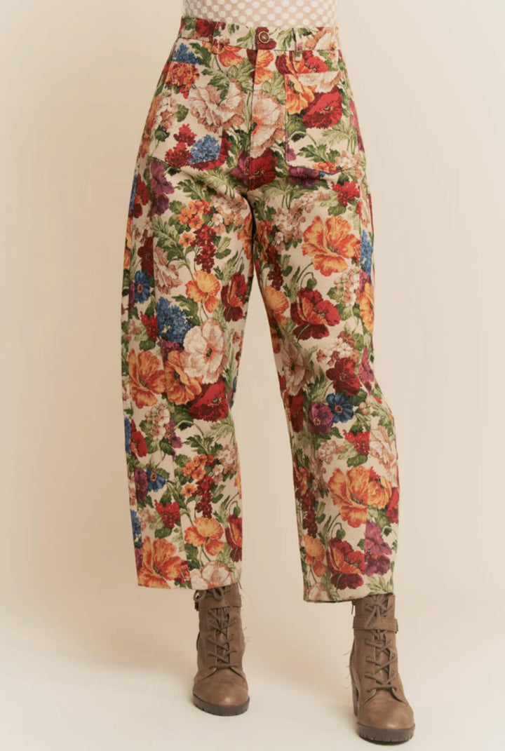 The Vintage Bloom Trouser Pant PREORDER-Pants-Davi & Dani-Shop with Bloom West Boutique, Women's Fashion Boutique, Located in Houma, Louisiana