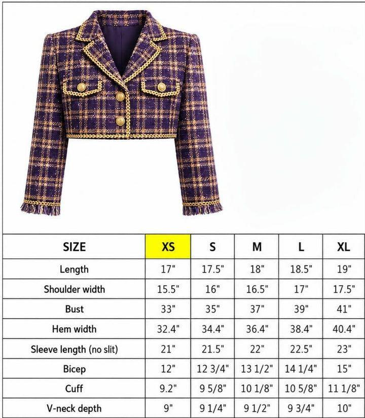 Crowned in Purple Tweed Jacket PRE-ORDER-Jackets-Love, Leslie-Shop with Bloom West Boutique, Women&
