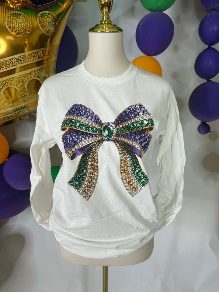 Bow Down, It’s Mardi Gras Top-Tops-Bloom West Boutique-Shop with Bloom West Boutique, Women's Fashion Boutique, Located in Houma, Louisiana