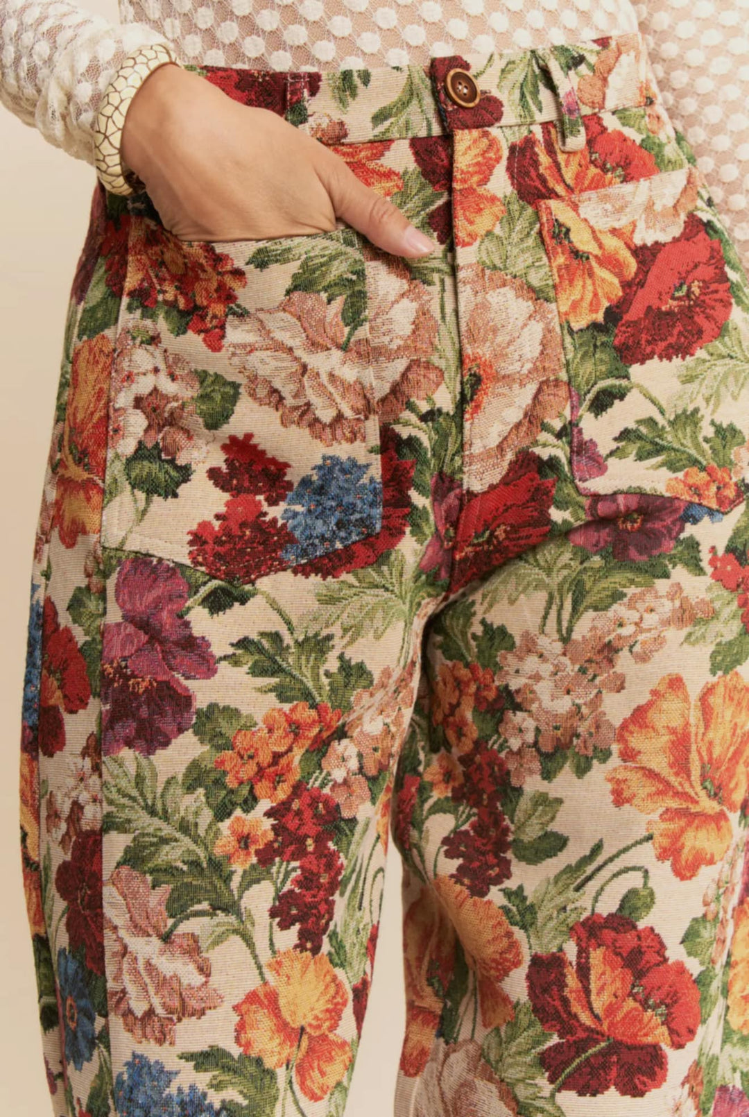 The Vintage Bloom Trouser Pant PREORDER-Pants-Davi & Dani-Shop with Bloom West Boutique, Women's Fashion Boutique, Located in Houma, Louisiana