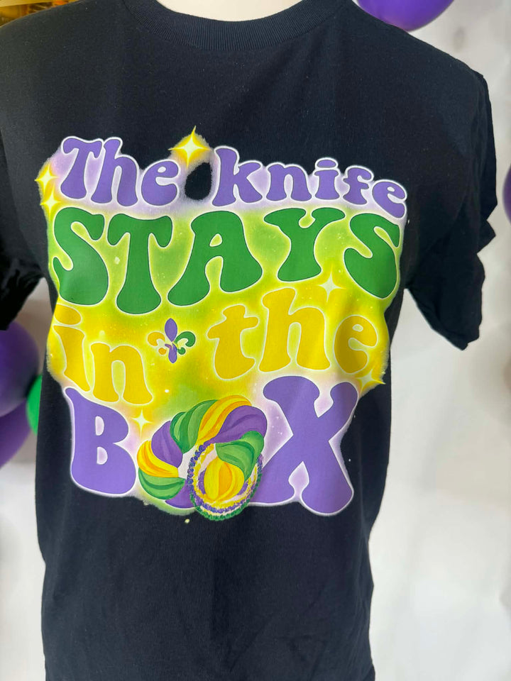 The Knife Stays in the Box/Black Top-Tops-Bloom West Boutique-Shop with Bloom West Boutique, Women's Fashion Boutique, Located in Houma, Louisiana