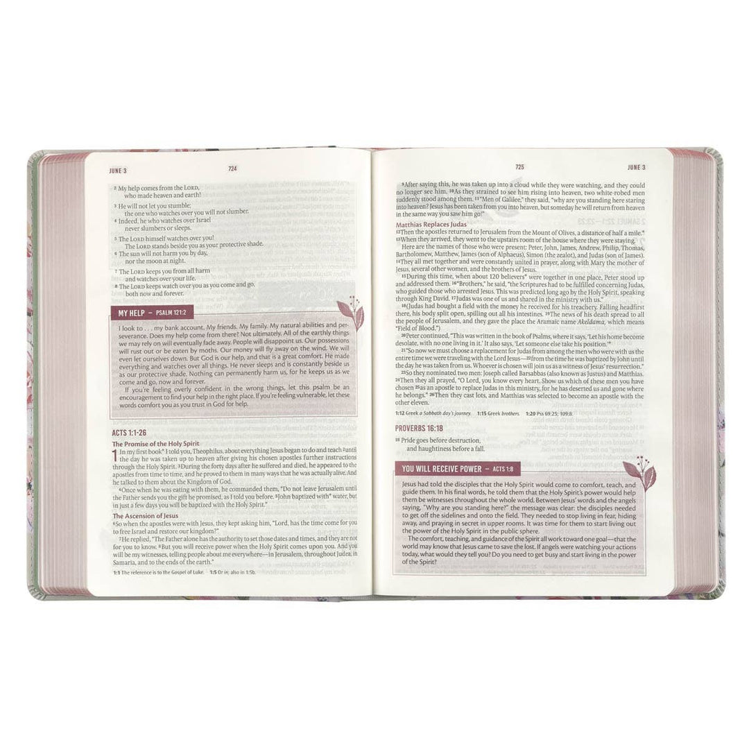 Devotional Bible NLT for Women Faux Leather, Floral-Accessories-Christian Art Gifts-Shop with Bloom West Boutique, Women's Fashion Boutique, Located in Houma, Louisiana