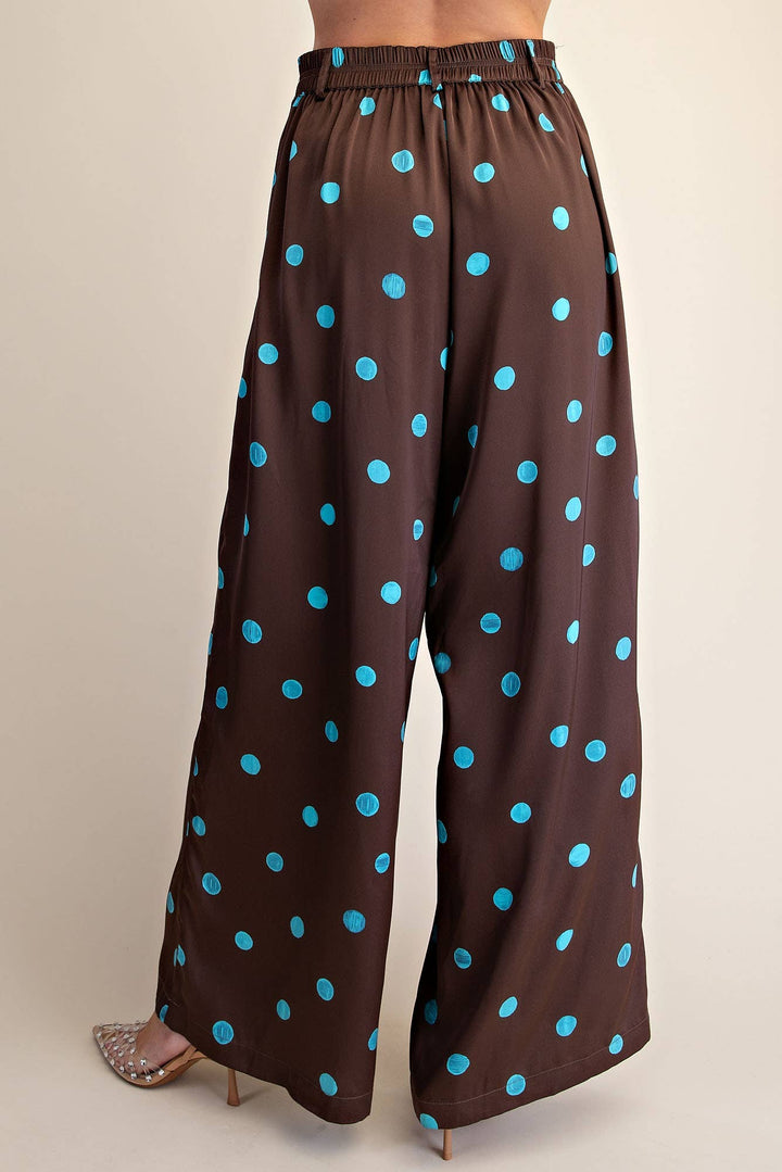Tailored Wide Polka Dot High Waist Pants-Glam-Shop with Bloom West Boutique, Women&