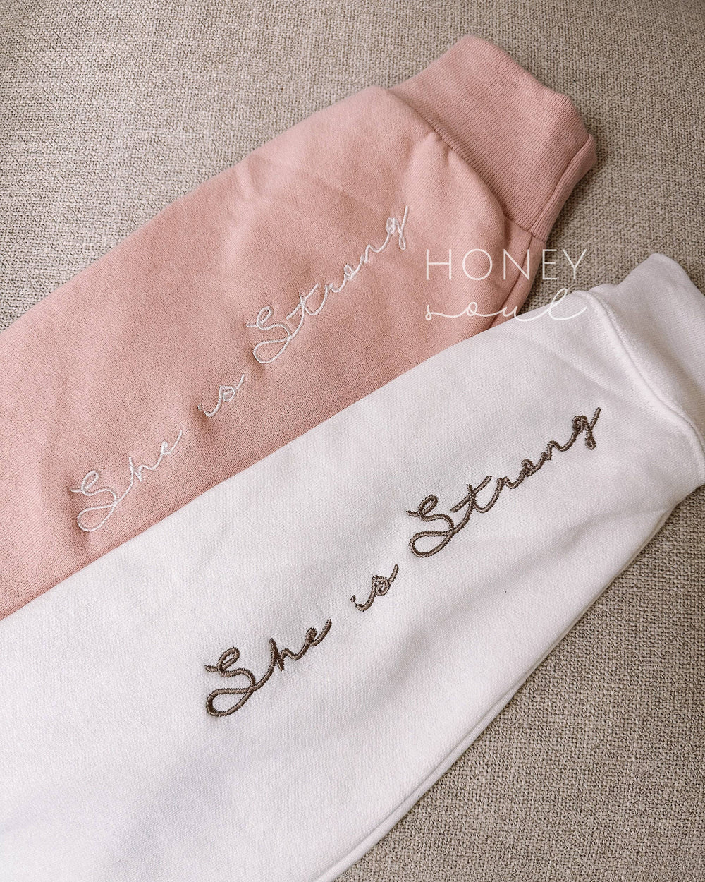 She Is Strong Sweatshirt-Graphic Sweaters-Honey Soul LLC-Shop with Bloom West Boutique, Women's Fashion Boutique, Located in Houma, Louisiana