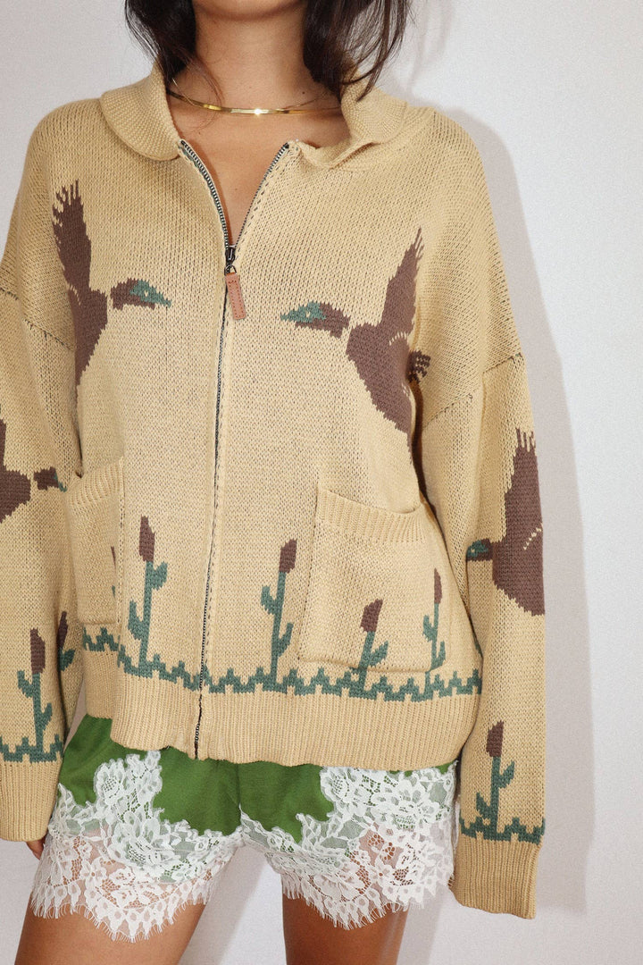 Desert Bird Knit Zip Cardigan-Bailey Rose-Shop with Bloom West Boutique, Women&