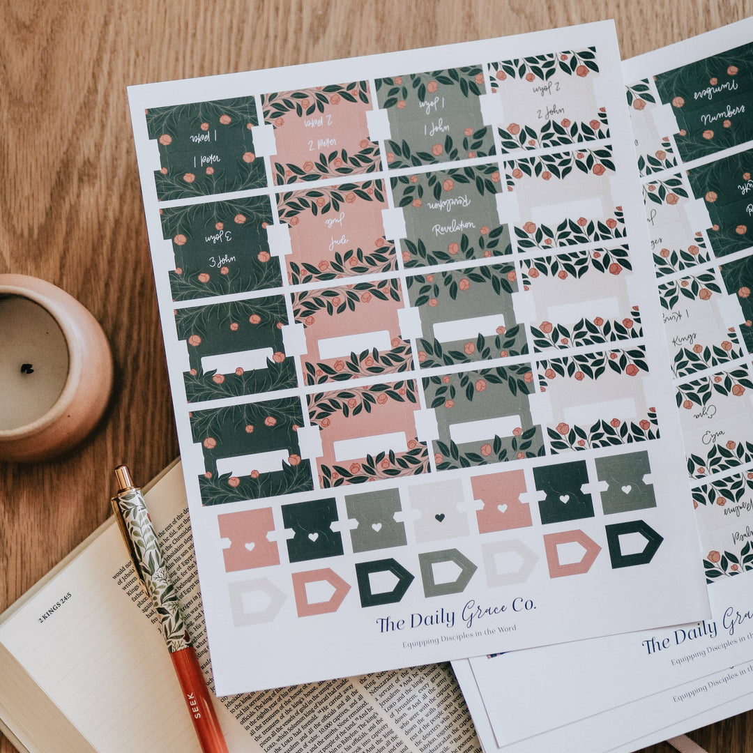 Garden Floral Bible Tabs-The Daily Grace Co-Shop with Bloom West Boutique, Women's Fashion Boutique, Located in Houma, Louisiana