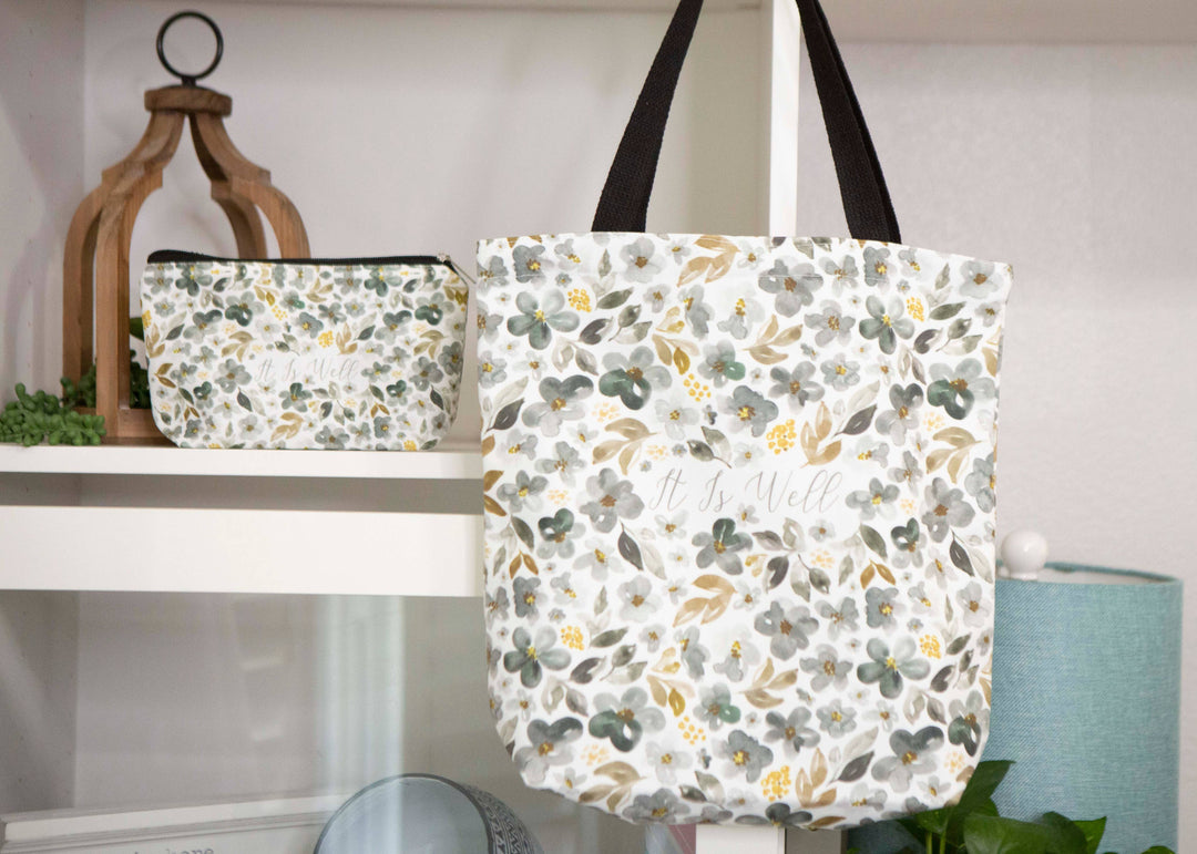 It Is Well Tote Bag for Bible | Bible Tote Bags-Accessories-Chosen & Cherished-Shop with Bloom West Boutique, Women's Fashion Boutique, Located in Houma, Louisiana