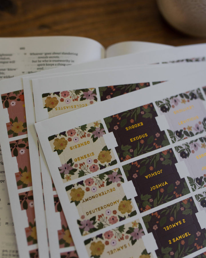 Magnolia Floral Bible Tabs | 76 Tabs-Bible Accessories-The Daily Grace Co-Shop with Bloom West Boutique, Women's Fashion Boutique, Located in Houma, Louisiana