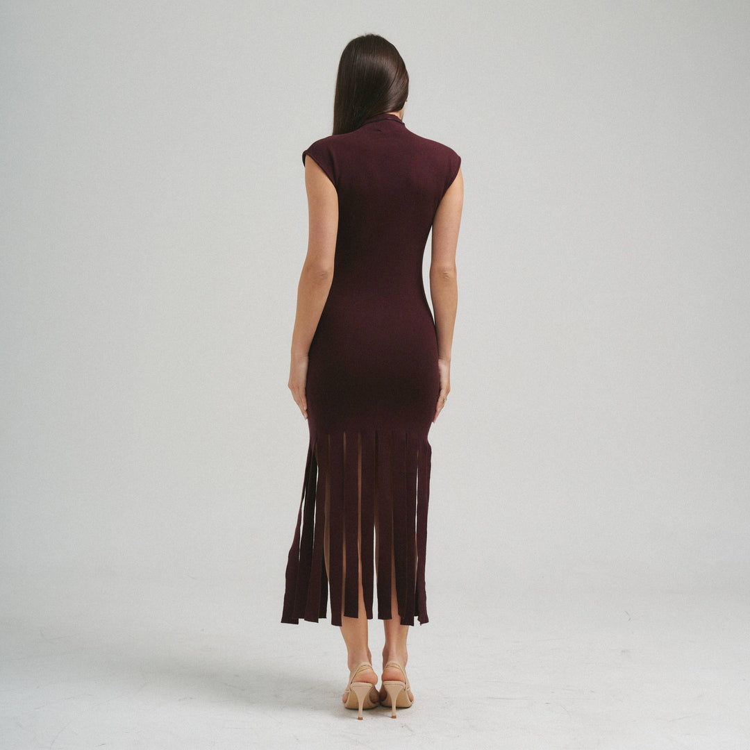 AD3522 Fringe knit dress-Able-Shop with Bloom West Boutique, Women&
