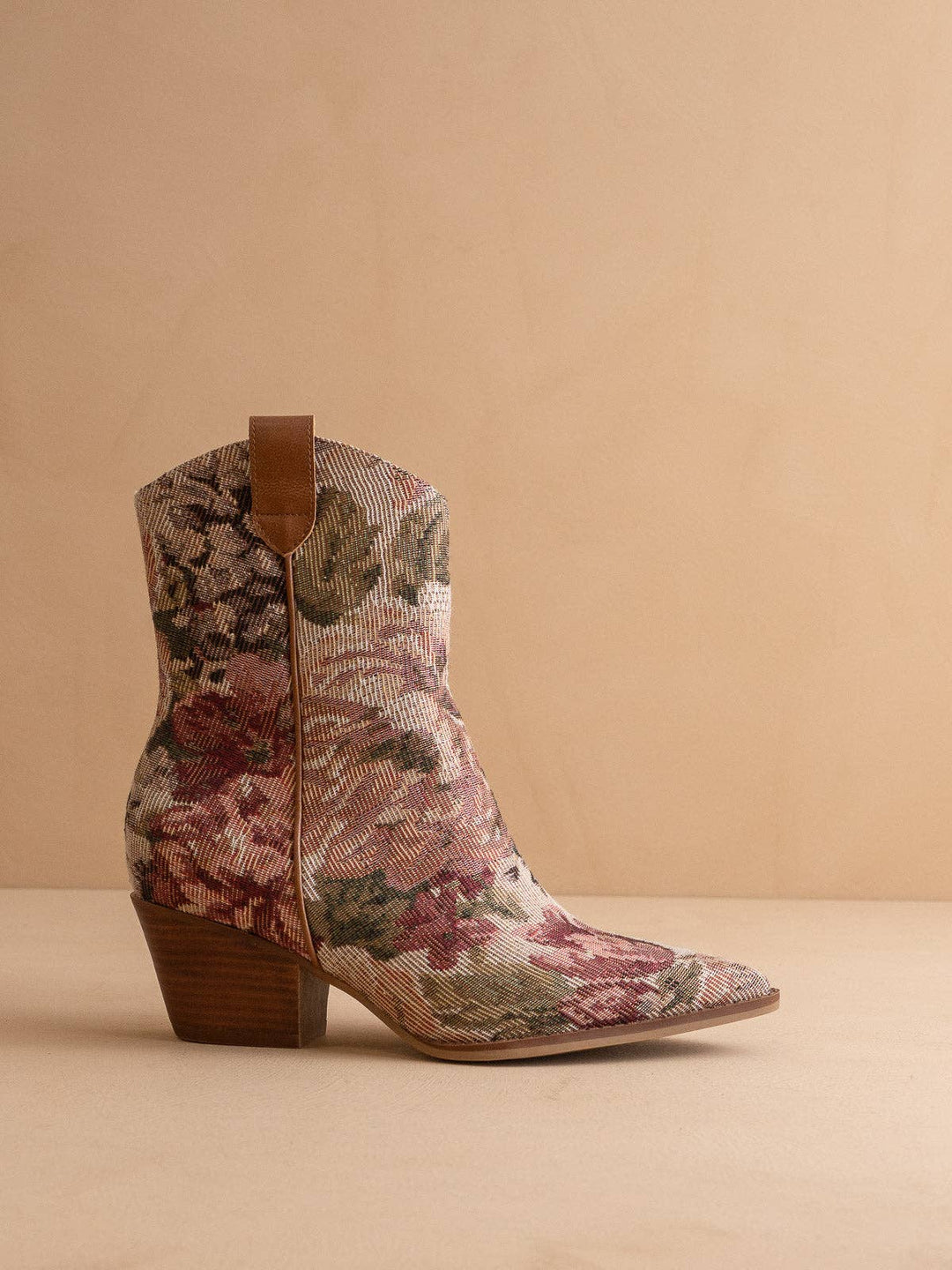 The Karina | Mauve Tapestry Bootie PreOrder-OASIS SOCIETY-Shop with Bloom West Boutique, Women's Fashion Boutique, Located in Houma, Louisiana