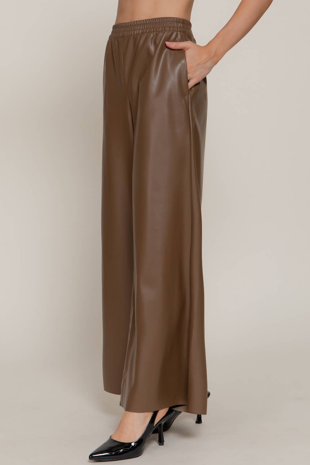 Winnie Faux Leather Pants-Pants-Active Basic | Active USA-Shop with Bloom West Boutique, Women's Fashion Boutique, Located in Houma, Louisiana