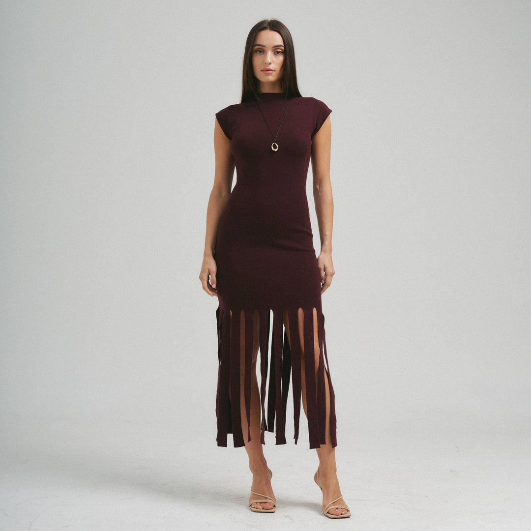 AD3522 Fringe knit dress-Able-Shop with Bloom West Boutique, Women&