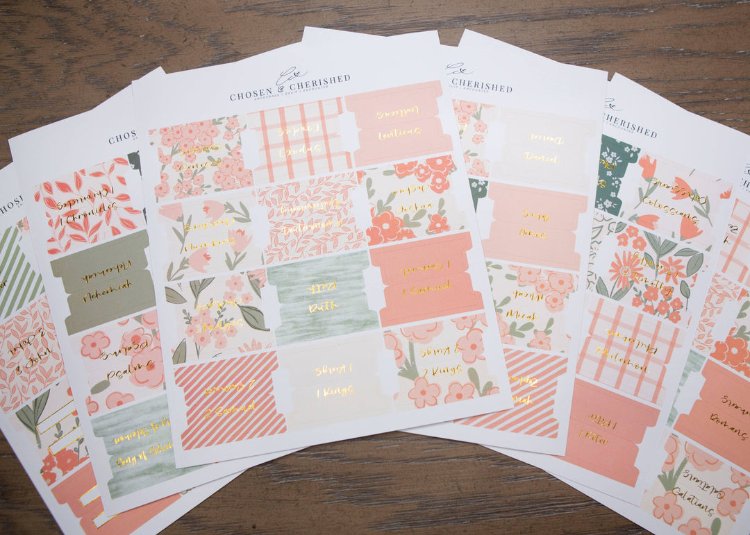 Pretty Peach Bible Book Tabs-Accessories-Chosen & Cherished-Shop with Bloom West Boutique, Women's Fashion Boutique, Located in Houma, Louisiana