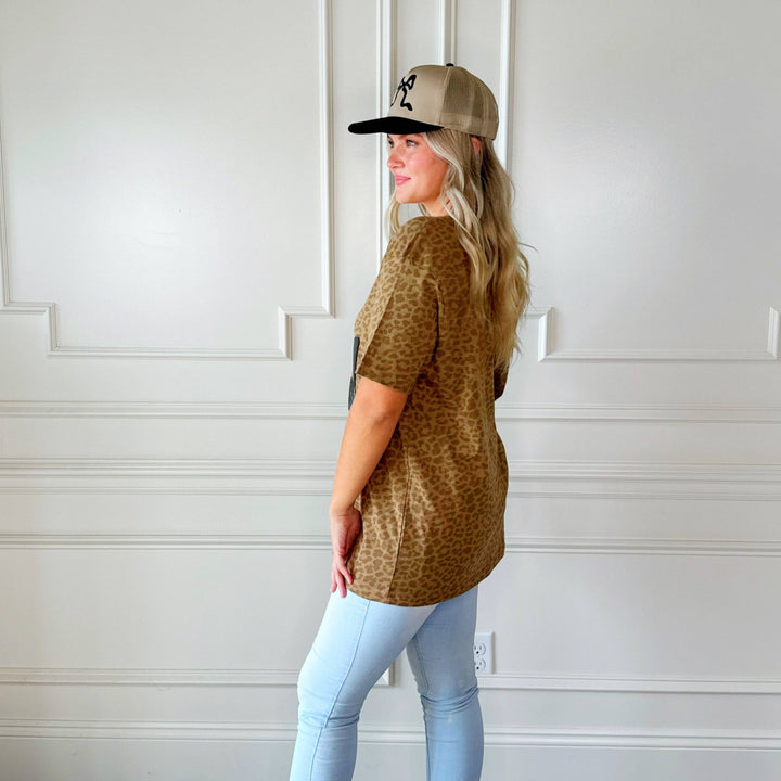 But God Brown Leopard Tee-Hats-Poppy & Pine-Shop with Bloom West Boutique, Women's Fashion Boutique, Located in Houma, Louisiana