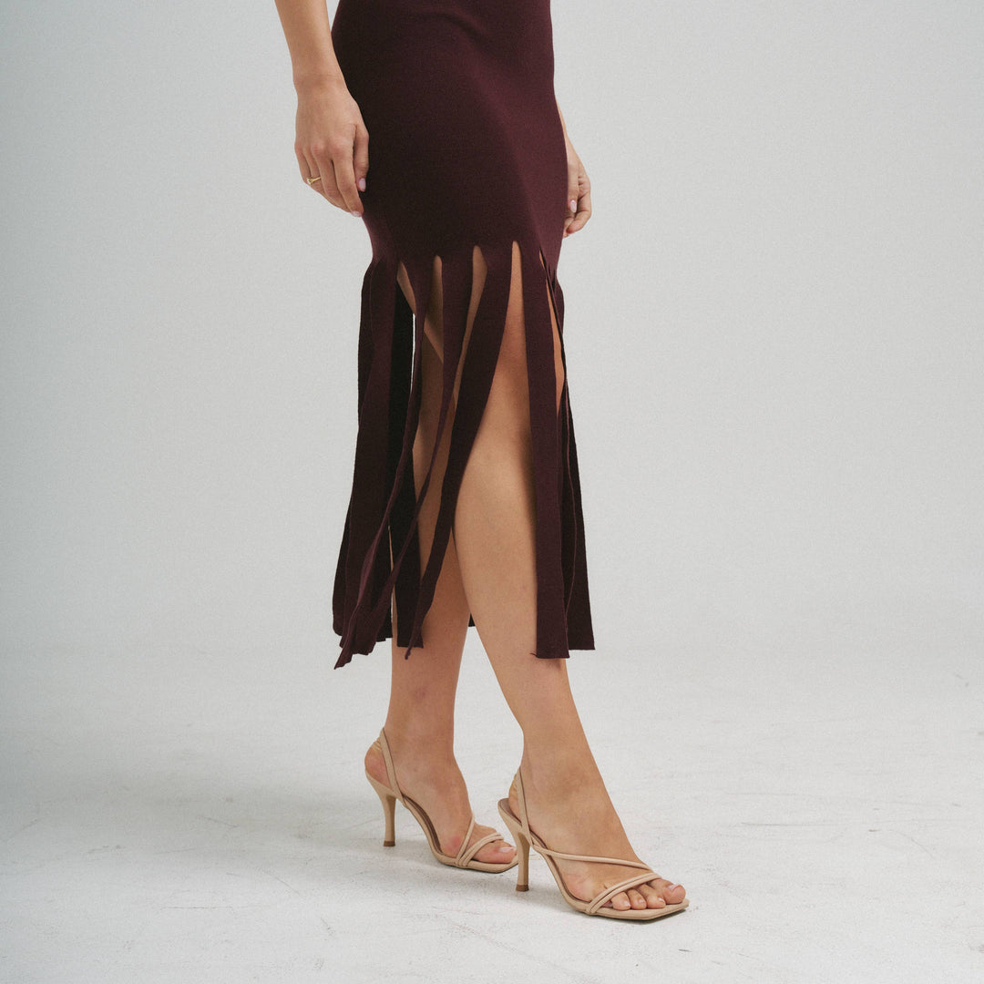 AD3522 Fringe knit dress-Able-Shop with Bloom West Boutique, Women&