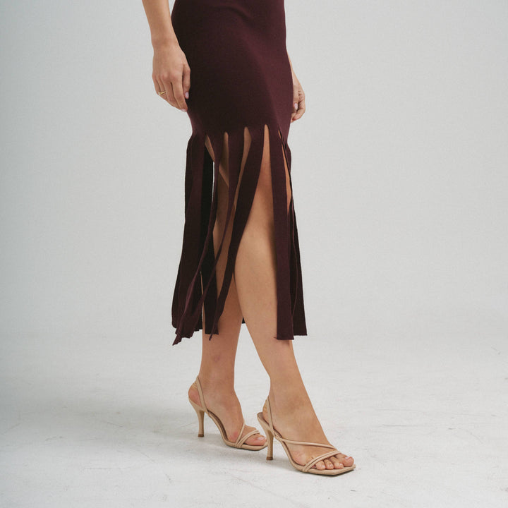 AD3522 Fringe knit dress-Able-Shop with Bloom West Boutique, Women&