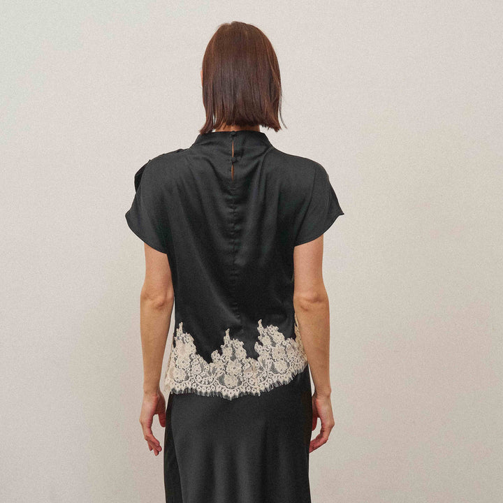 AT3558 Lace satin top-Able-Shop with Bloom West Boutique, Women&