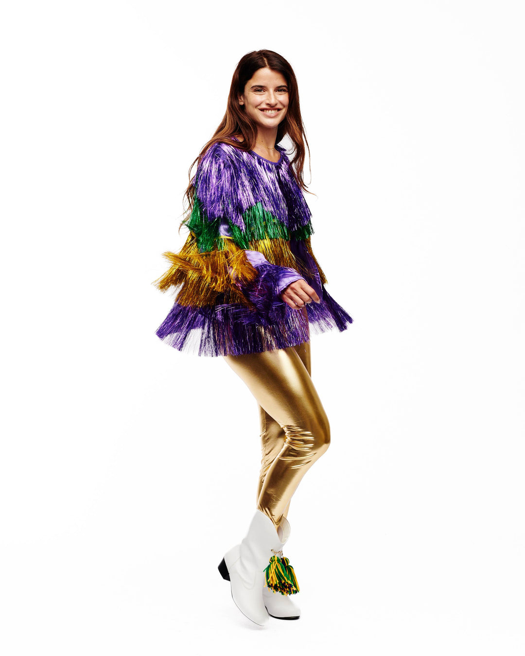 Mardi Gras tinsel jacket-SongLily-Shop with Bloom West Boutique, Women's Fashion Boutique, Located in Houma, Louisiana