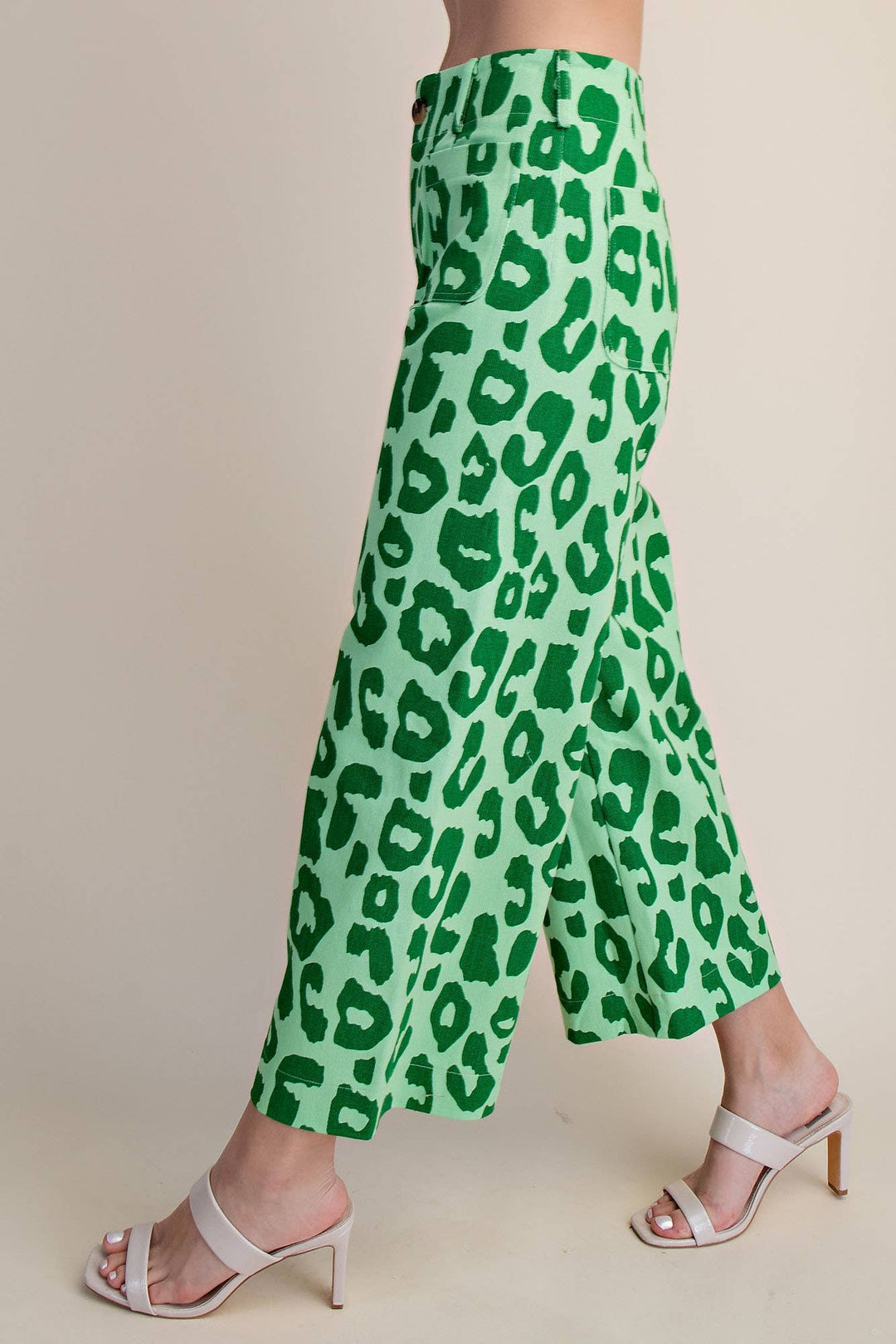 Colette Cropped Wide-Leg Neon Leopard Pants-Glam-Shop with Bloom West Boutique, Women&