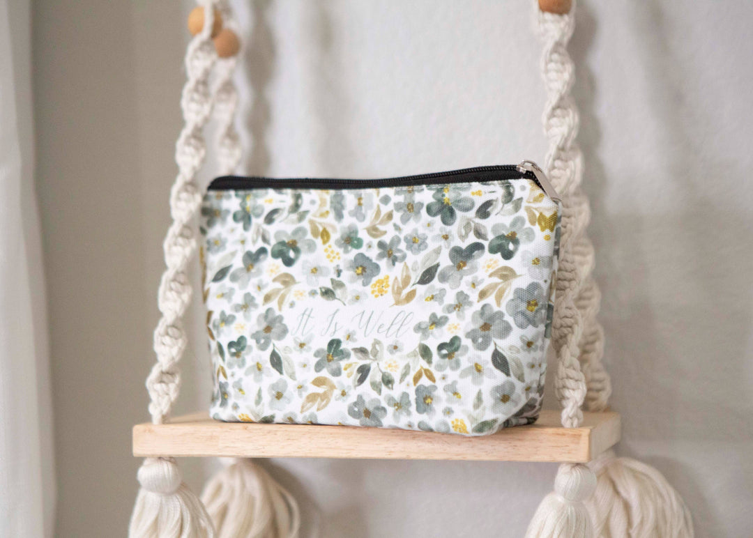 It Is Well Bible Study Pen Pouch | Bible Verse Pencil Case-Bible Accessories-Chosen & Cherished-Shop with Bloom West Boutique, Women's Fashion Boutique, Located in Houma, Louisiana