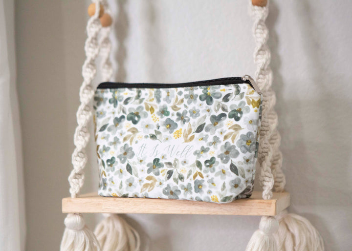 It Is Well Bible Study Pen Pouch | Bible Verse Pencil Case-Bible Accessories-Chosen & Cherished-Shop with Bloom West Boutique, Women's Fashion Boutique, Located in Houma, Louisiana