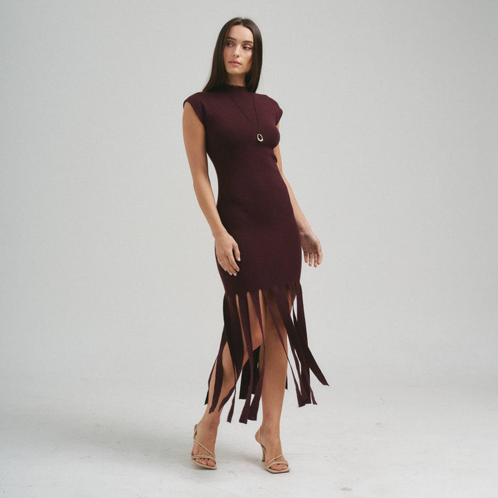 AD3522 Fringe knit dress-Able-Shop with Bloom West Boutique, Women&