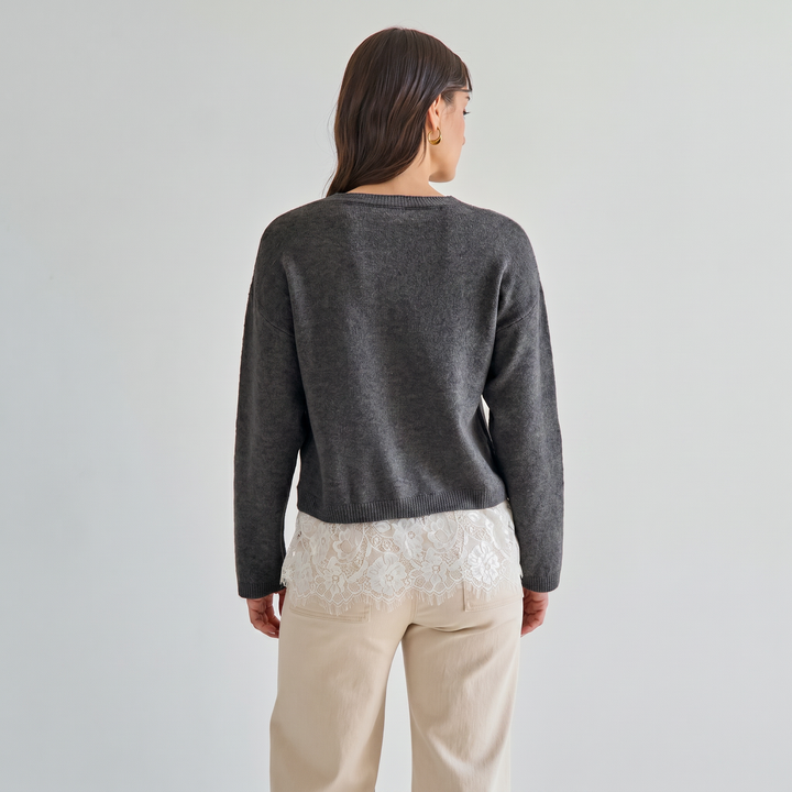 AT3508 Lace sweater-Able-Shop with Bloom West Boutique, Women&