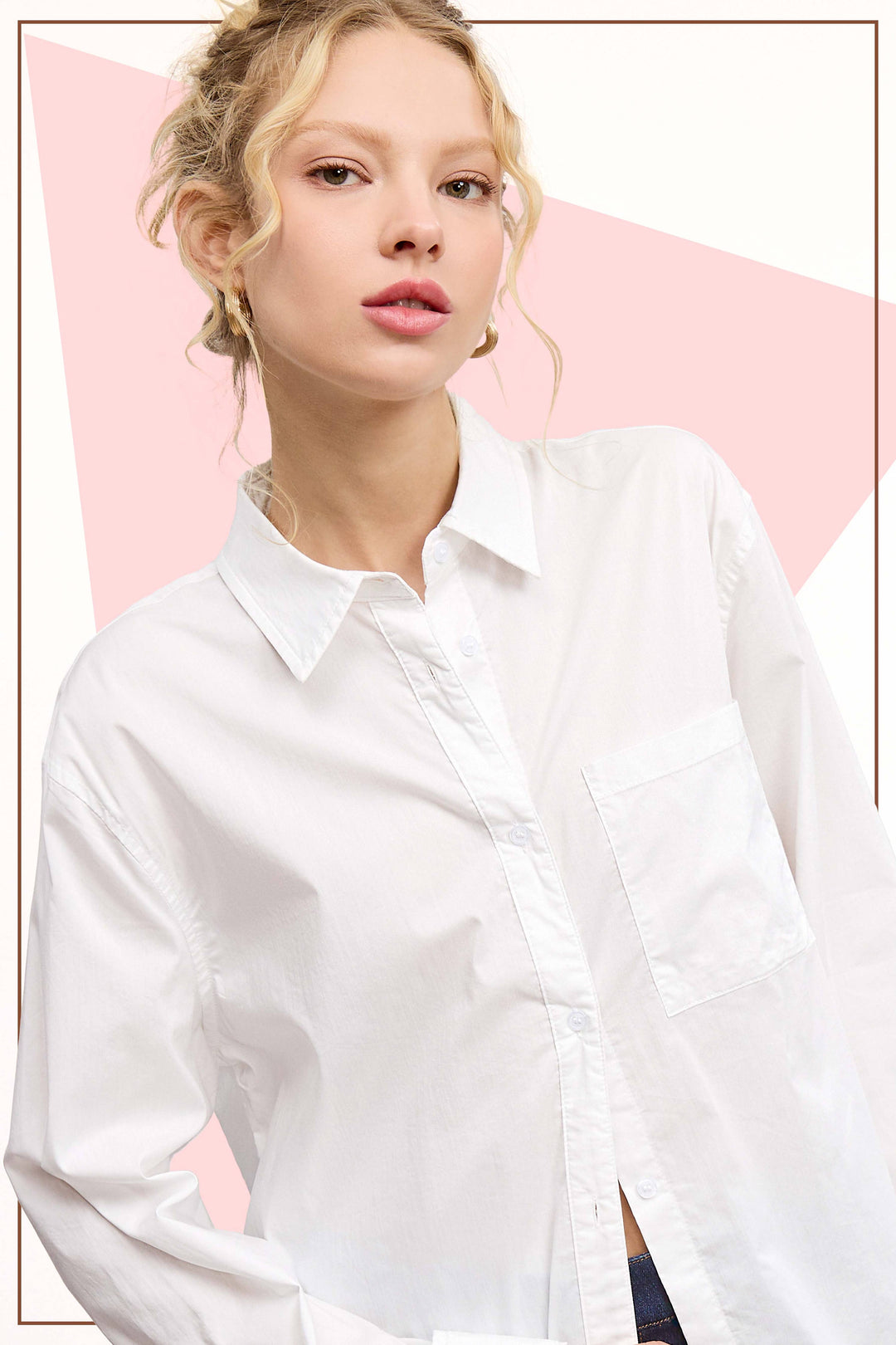 Classic Collared Button Down Poplin Shirt-Tops-La Miel-Shop with Bloom West Boutique, Women's Fashion Boutique, Located in Houma, Louisiana