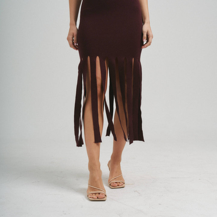 AD3522 Fringe knit dress-Able-Shop with Bloom West Boutique, Women&