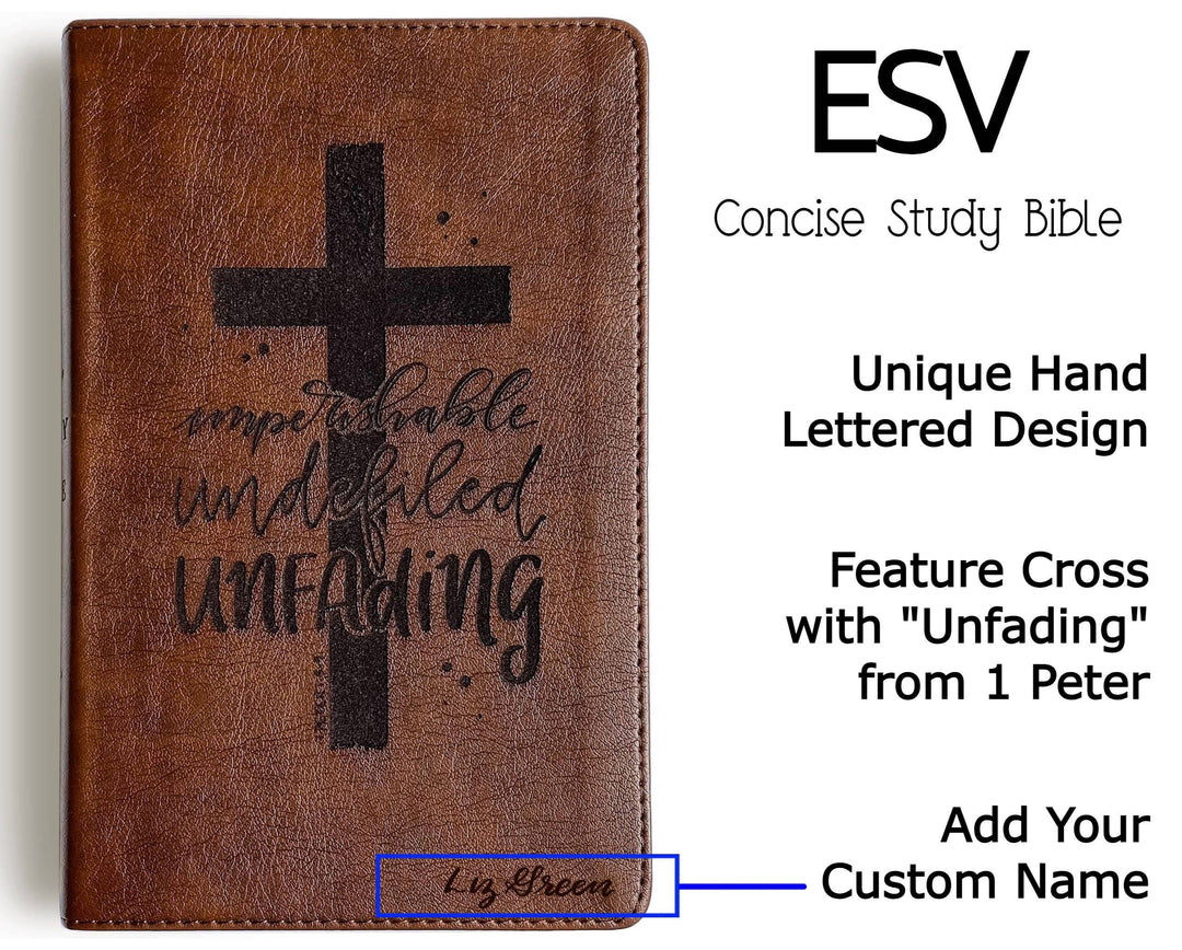 ESV Concise Study Bible - Custom engraved-Bibles & Devotionals-Joy Creative Bibles-Shop with Bloom West Boutique, Women's Fashion Boutique, Located in Houma, Louisiana