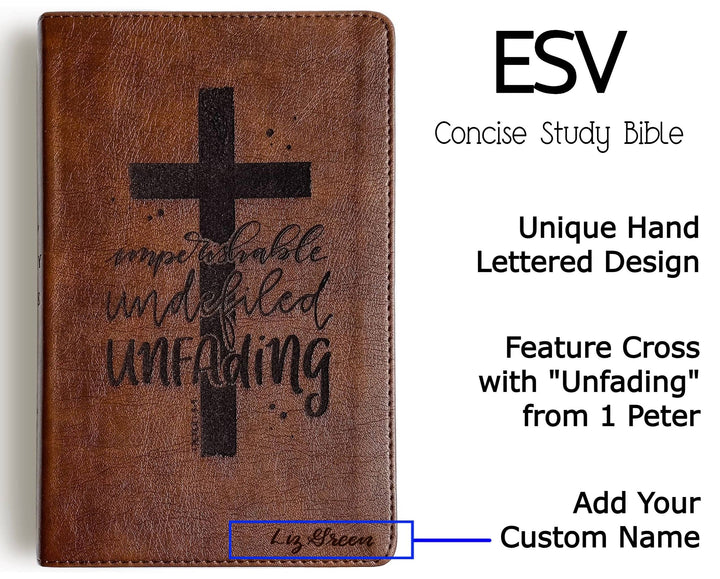 ESV Concise Study Bible - Custom engraved-Bibles & Devotionals-Joy Creative Bibles-Shop with Bloom West Boutique, Women's Fashion Boutique, Located in Houma, Louisiana