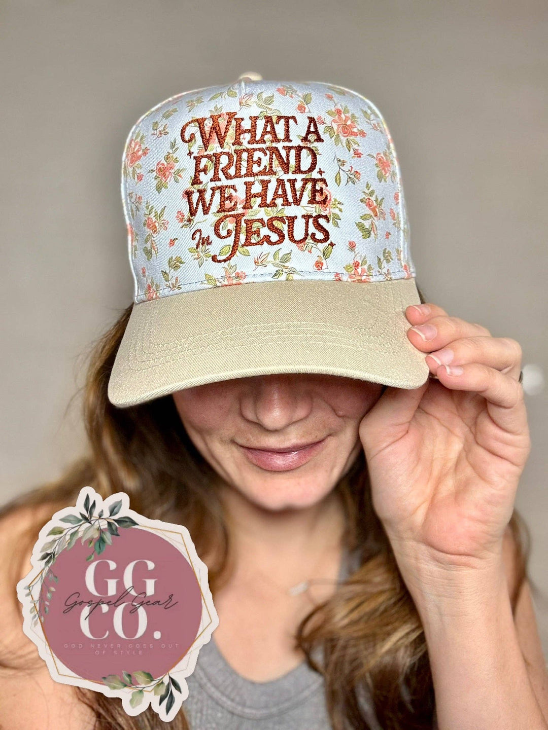 What A Friend We Have In Jesus Embroidered Hat-Gospel Gear Co-Shop with Bloom West Boutique, Women's Fashion Boutique, Located in Houma, Louisiana