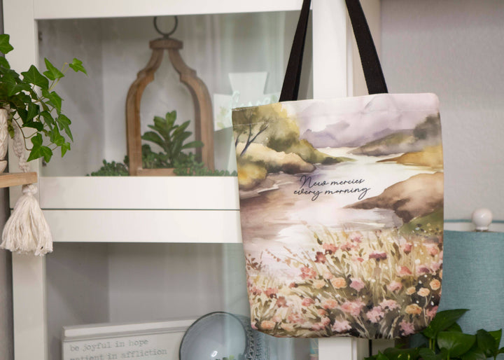 New Mercies Tote Bag | Bible Church Bag-Bible Accessories-Chosen & Cherished-Shop with Bloom West Boutique, Women's Fashion Boutique, Located in Houma, Louisiana