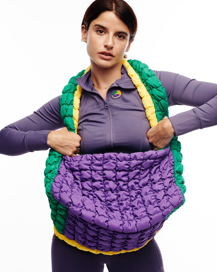 Mardi Gras Puffer Bag-Handbags-SongLily-Shop with Bloom West Boutique, Women's Fashion Boutique, Located in Houma, Louisiana