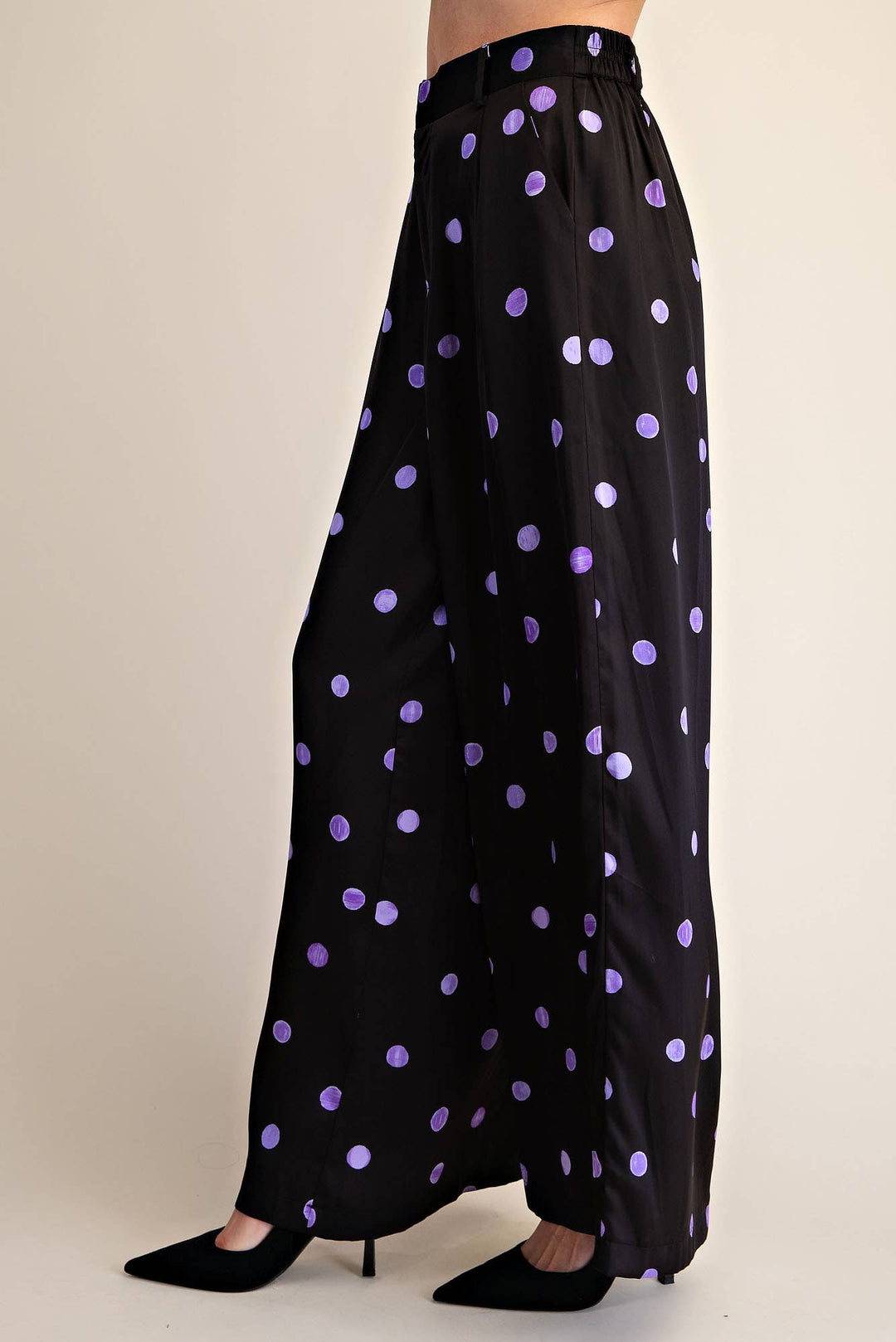 Tailored Wide Polka Dot High Waist Pants-Glam-Shop with Bloom West Boutique, Women&