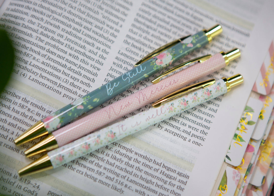 Be Still Bible Study Pens | Christian Pen Set-Accessories-Chosen & Cherished-Shop with Bloom West Boutique, Women's Fashion Boutique, Located in Houma, Louisiana