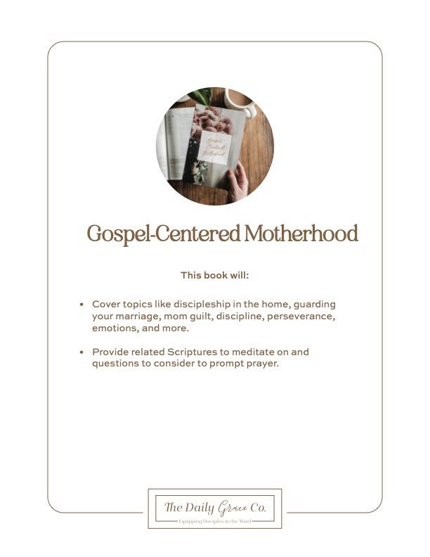 Gospel-Centered Motherhood-Bibles & Devotionals-The Daily Grace Co-Shop with Bloom West Boutique, Women's Fashion Boutique, Located in Houma, Louisiana