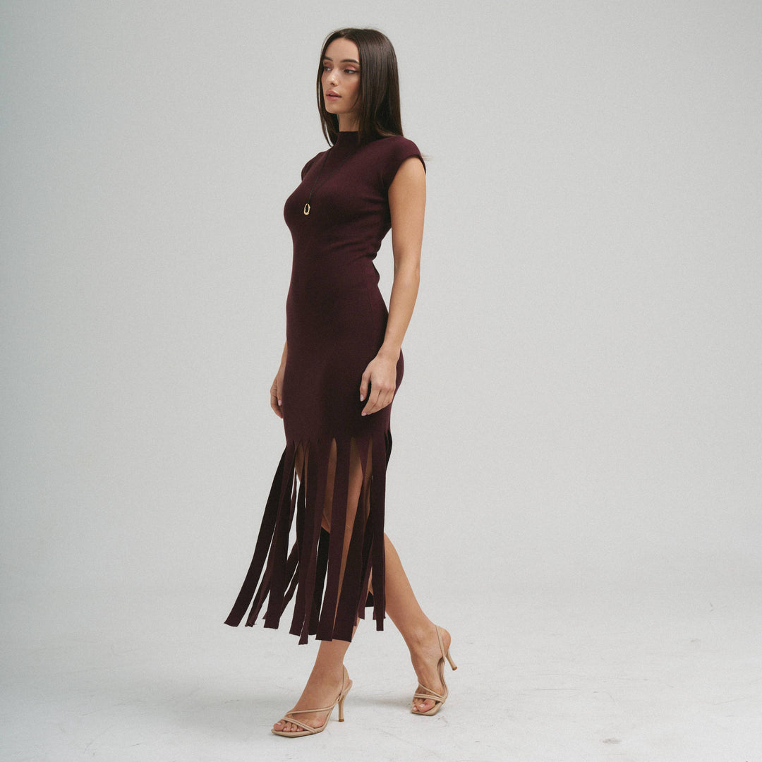AD3522 Fringe knit dress-Able-Shop with Bloom West Boutique, Women&