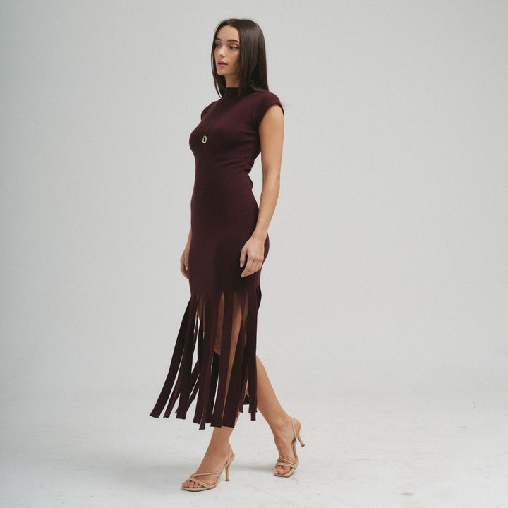 AD3522 Fringe knit dress-Able-Shop with Bloom West Boutique, Women&