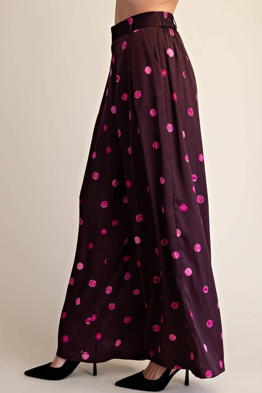 Tailored Wide Polka Dot High Waist Pants-Glam-Shop with Bloom West Boutique, Women&