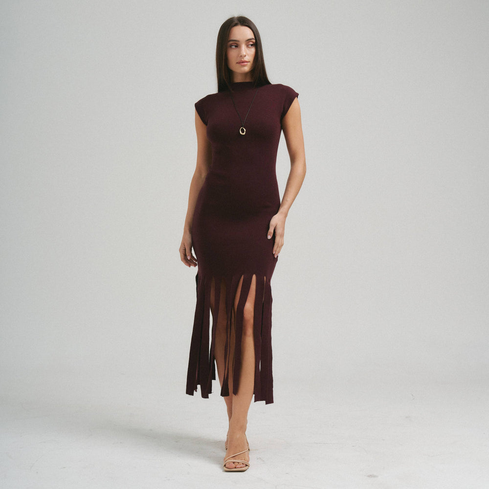 AD3522 Fringe knit dress-Able-Shop with Bloom West Boutique, Women's Fashion Boutique, Located in Houma, Louisiana