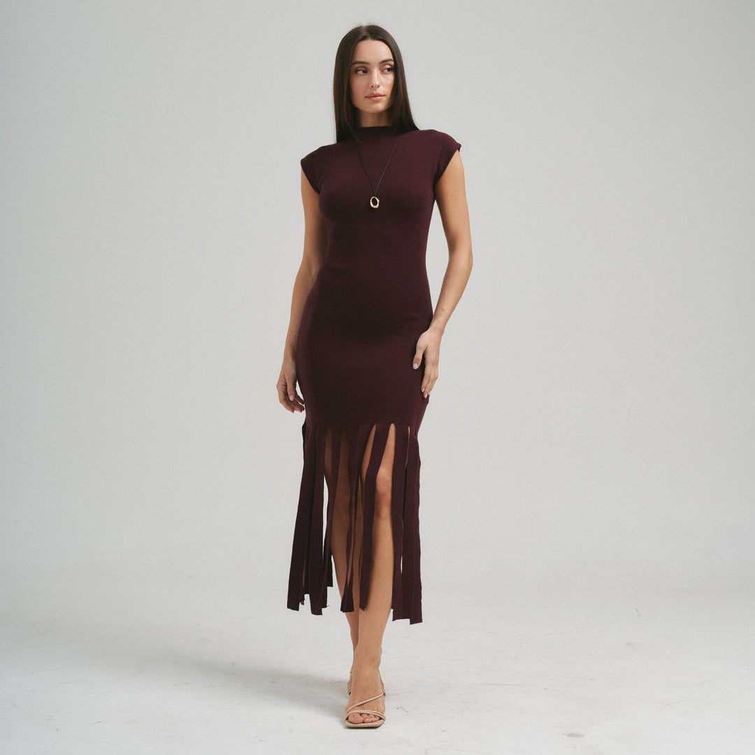 AD3522 Fringe knit dress-Able-Shop with Bloom West Boutique, Women&