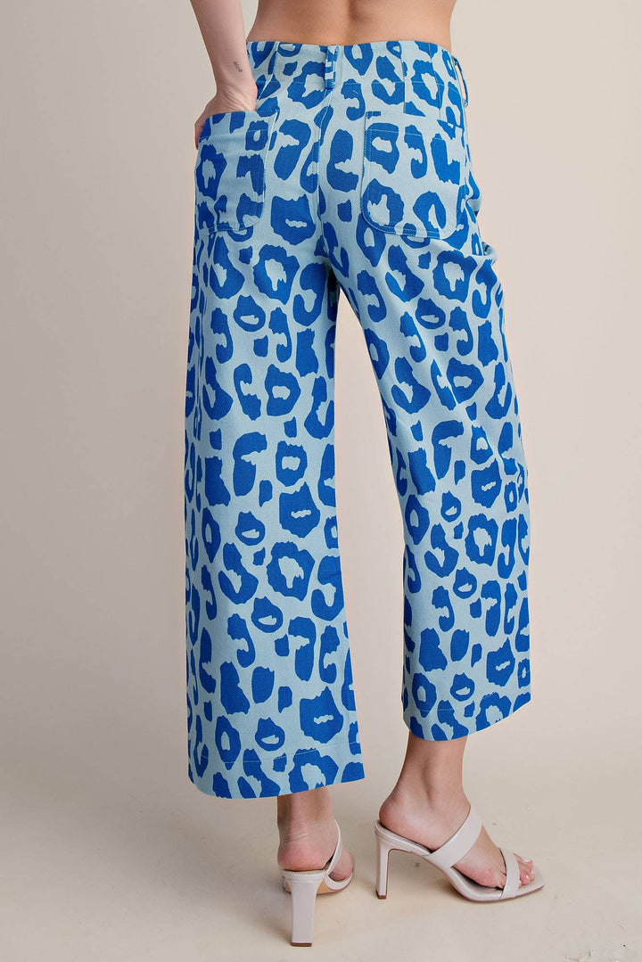 Colette Cropped Wide-Leg Neon Leopard Pants-Glam-Shop with Bloom West Boutique, Women&