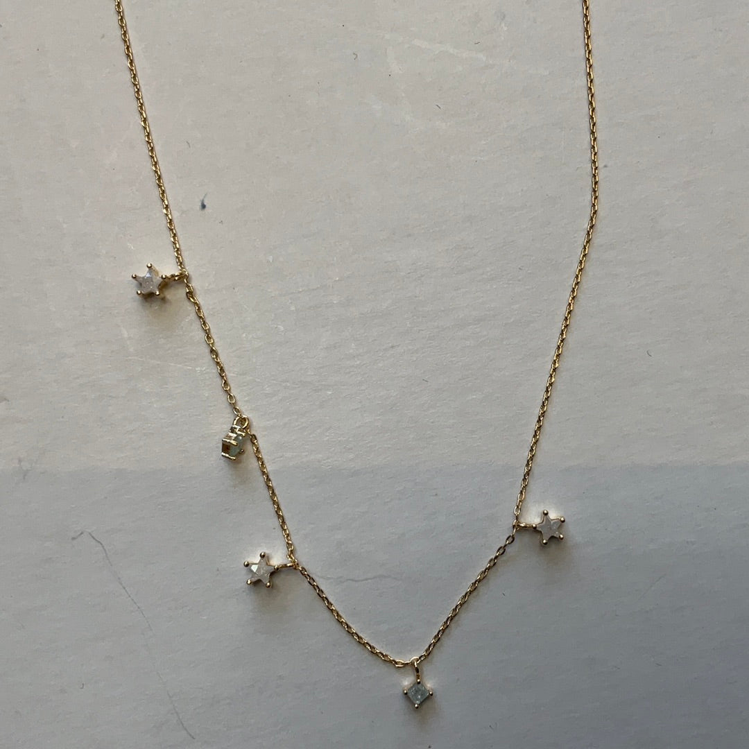 Colorful Star Gold Necklace-Necklaces-Bloom West Boutique-Shop with Bloom West Boutique, Women's Fashion Boutique, Located in Houma, Louisiana