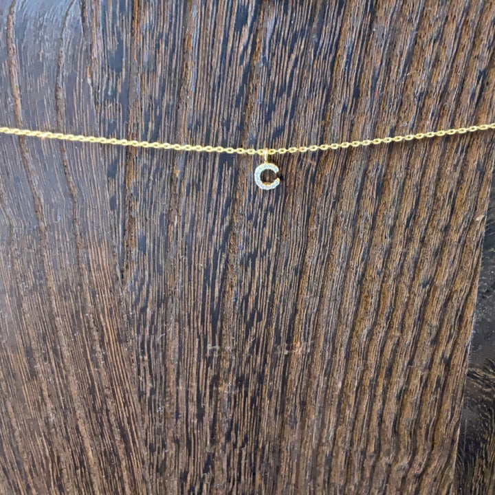 Gold Initial Necklace-Necklaces-Bloom West Boutique-Shop with Bloom West Boutique, Women's Fashion Boutique, Located in Houma, Louisiana
