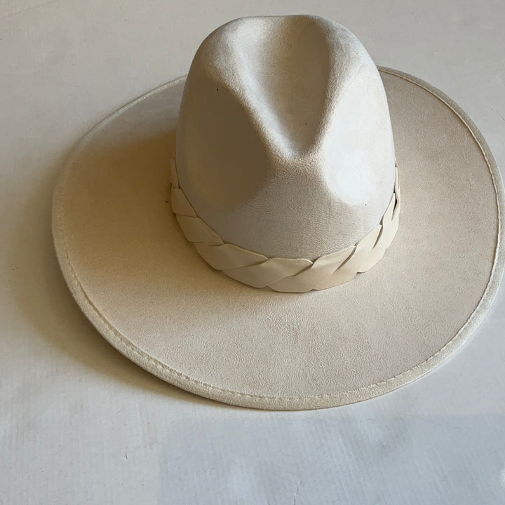 Suede Cream Hat-Hats-Bloom West Boutique-Shop with Bloom West Boutique, Women's Fashion Boutique, Located in Houma, Louisiana